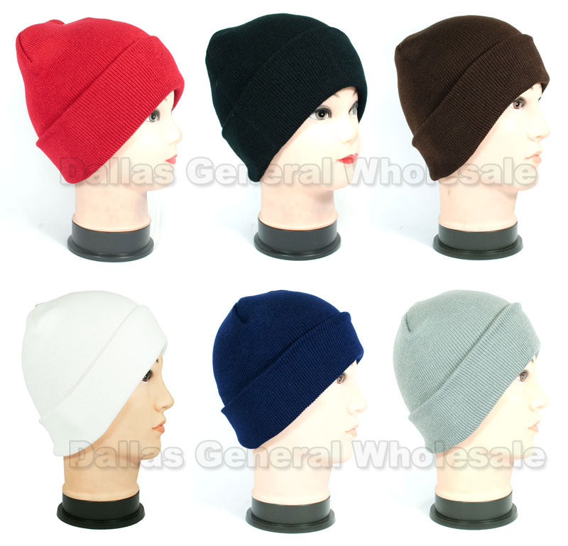 Bulk Buy Trendy Solid Color Knitted Beanies Wholesale