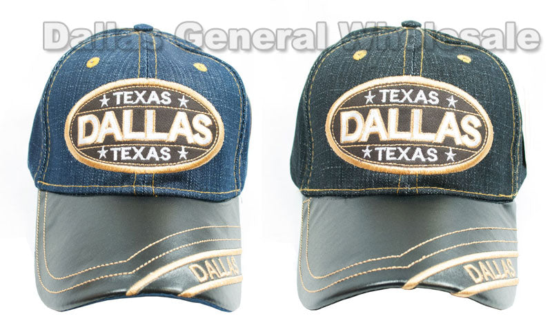 Bulk Buy "DALLAS" Casual Denim Baseball Caps Wholesale