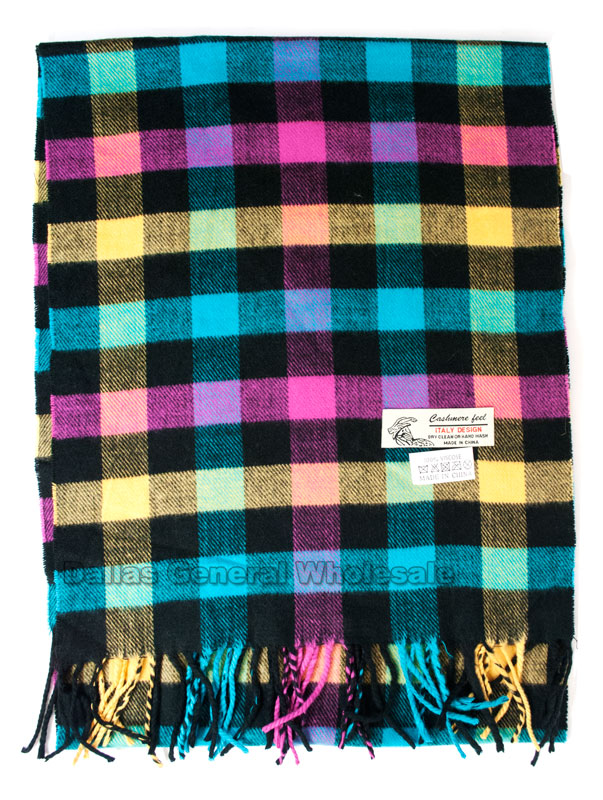 Bulk Buy Colorful Fashion Cashmere Feel Scarf Wholesale