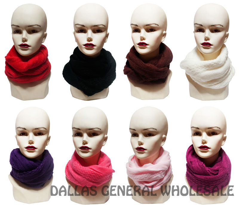 Bulk Buy Ladies Winter Fashion Knitted Infinity Circle Scarf Wholesale