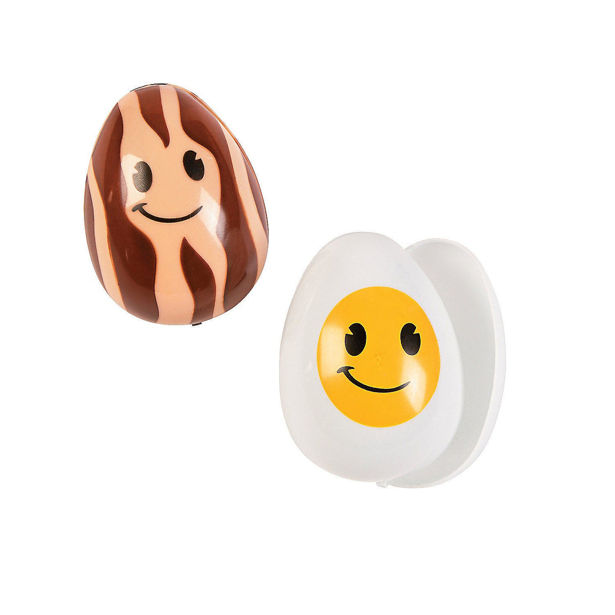 Closeout Bacon & Egg Plastic Easter Eggs In Bulk