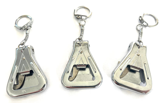 Wholesale BOTTLE OPENER / CAN OPENER SILVER KEYCHAIN (Sold by the dozen)