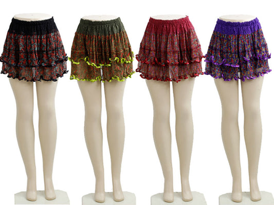 Silk Short Skirt for Girls - Assorted
