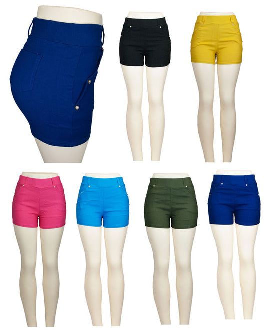 Summer Casual Pull On Shorts For Girls Wholesale - Assorted