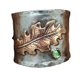 Wholesale ANTIQUE STYLE LEAF WITH JEWEL EMBOSSED METAL RING