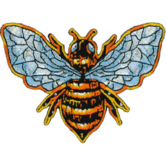 Wholesale 3.5" Honey Bee Embroidered Patch - Bumblebee Art Garden Insect (Sold by the piece)