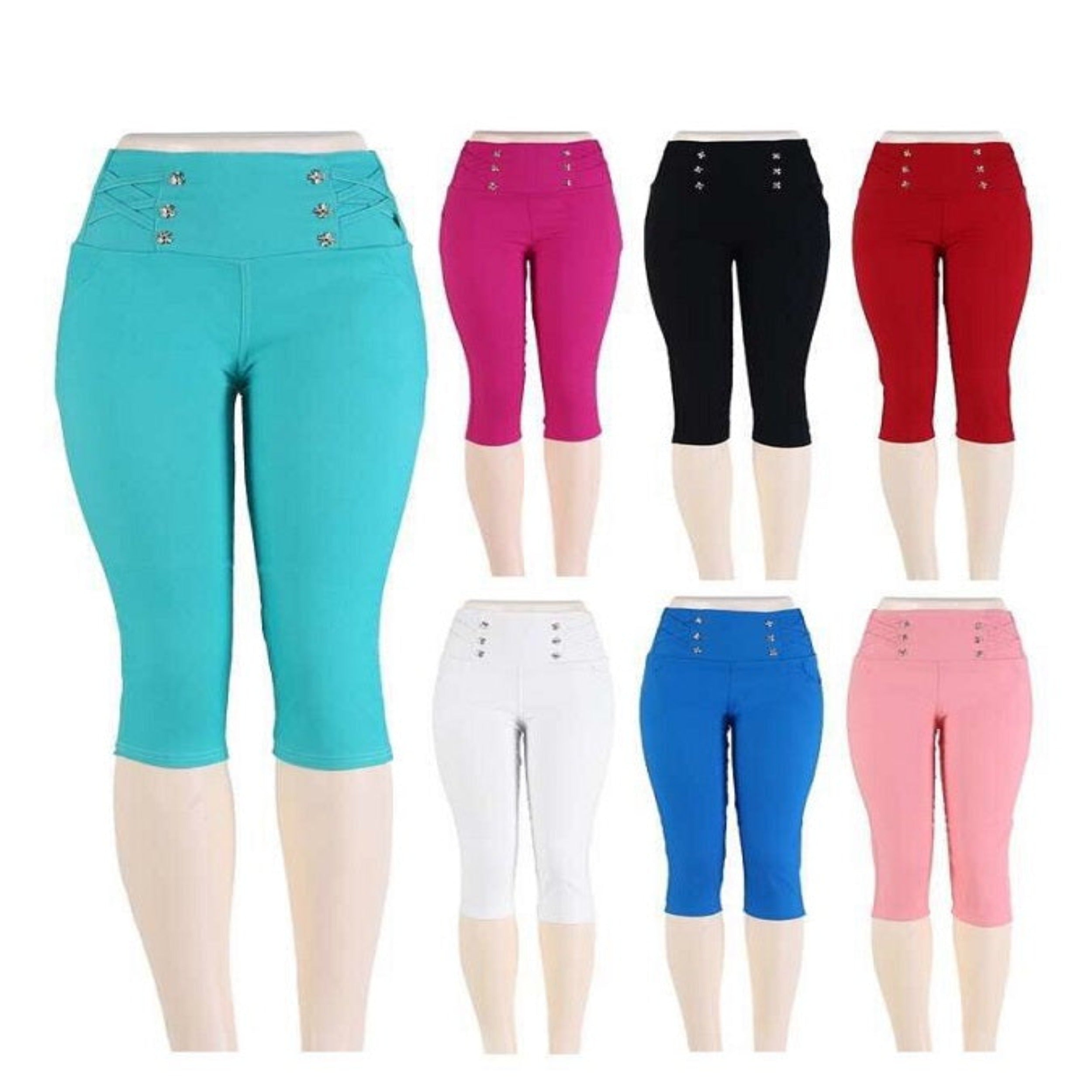 Bulk Buy Ladies Fashion Pull On Capris Pants