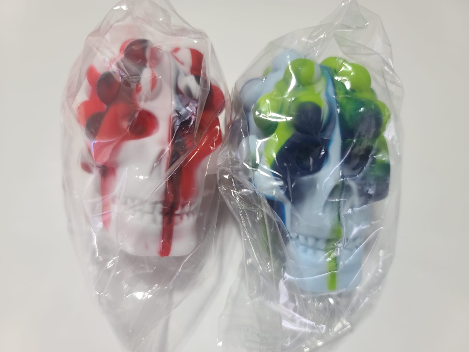 Packing Image Of Skull Shaped Squeeze Fidget Ball