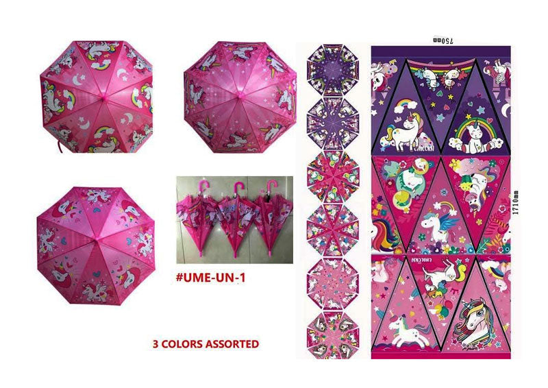 Bulk Buy Unicorn Printed Kids Umbrellas Wholesale