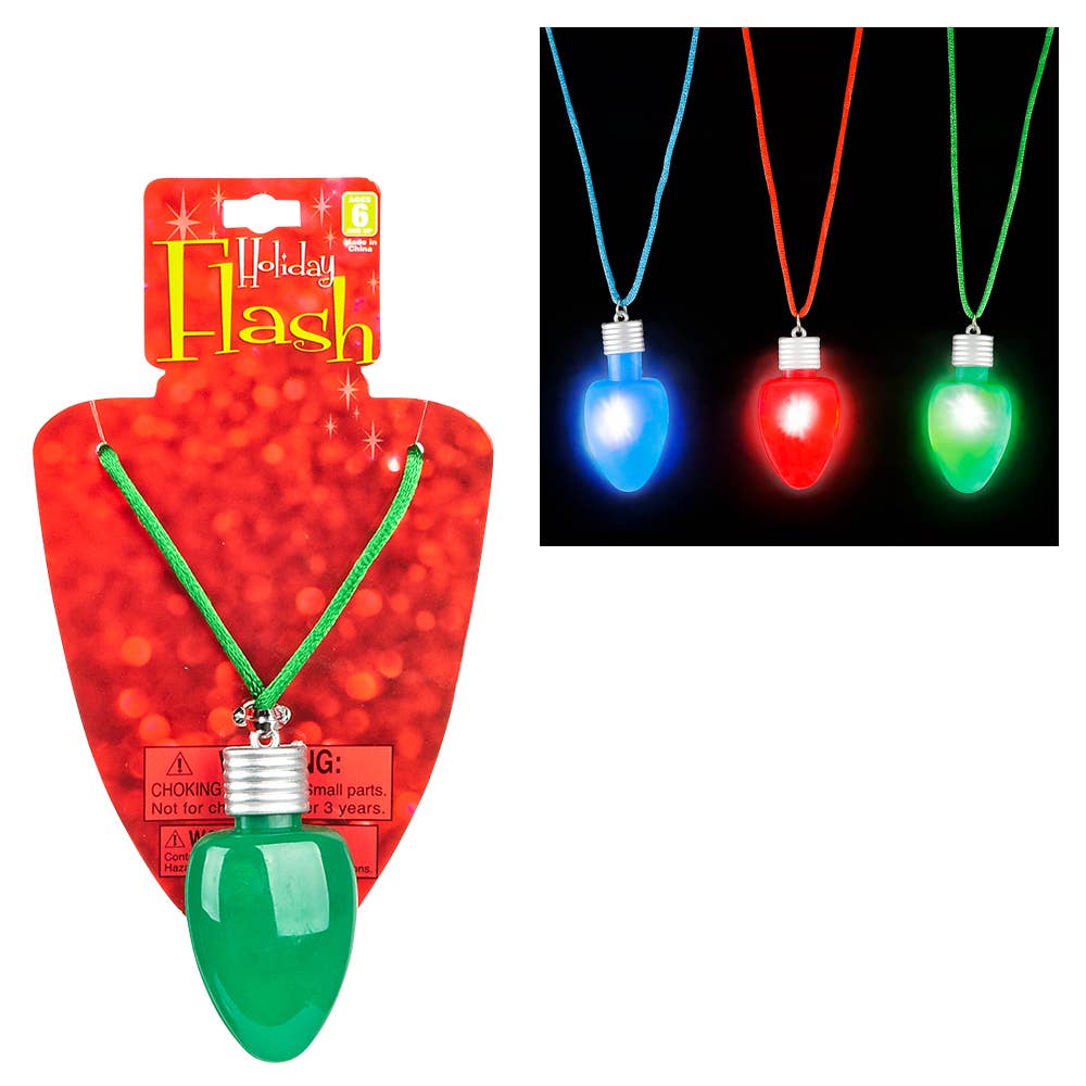 Buy 28" LIGHT-UP CHRISTMAS BULB NECKLACE in Bulk