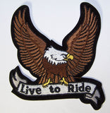 Wholesale EAGLE LIVE TO RIDE 10 INCH PATCH